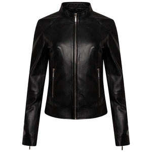 Veste de moto en peau de mouton sur mesure de qualité supérieure pour femmes, 100% authentique, coupe-vent, chauffante, écologique, imprimée - Product Image 1