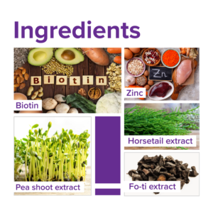 OEM personalizado etiqueta privada suplemento adultos biotina Zinc Cola de Caballo extracto Fo-Ti extracto guisante productos de belleza - Product Image 2