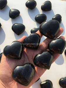 คริสตัลหัวใจทัวร์มาลีนสีดำธรรมชาติ หินเจียระไนรูปหัวใจ - Product Image 2