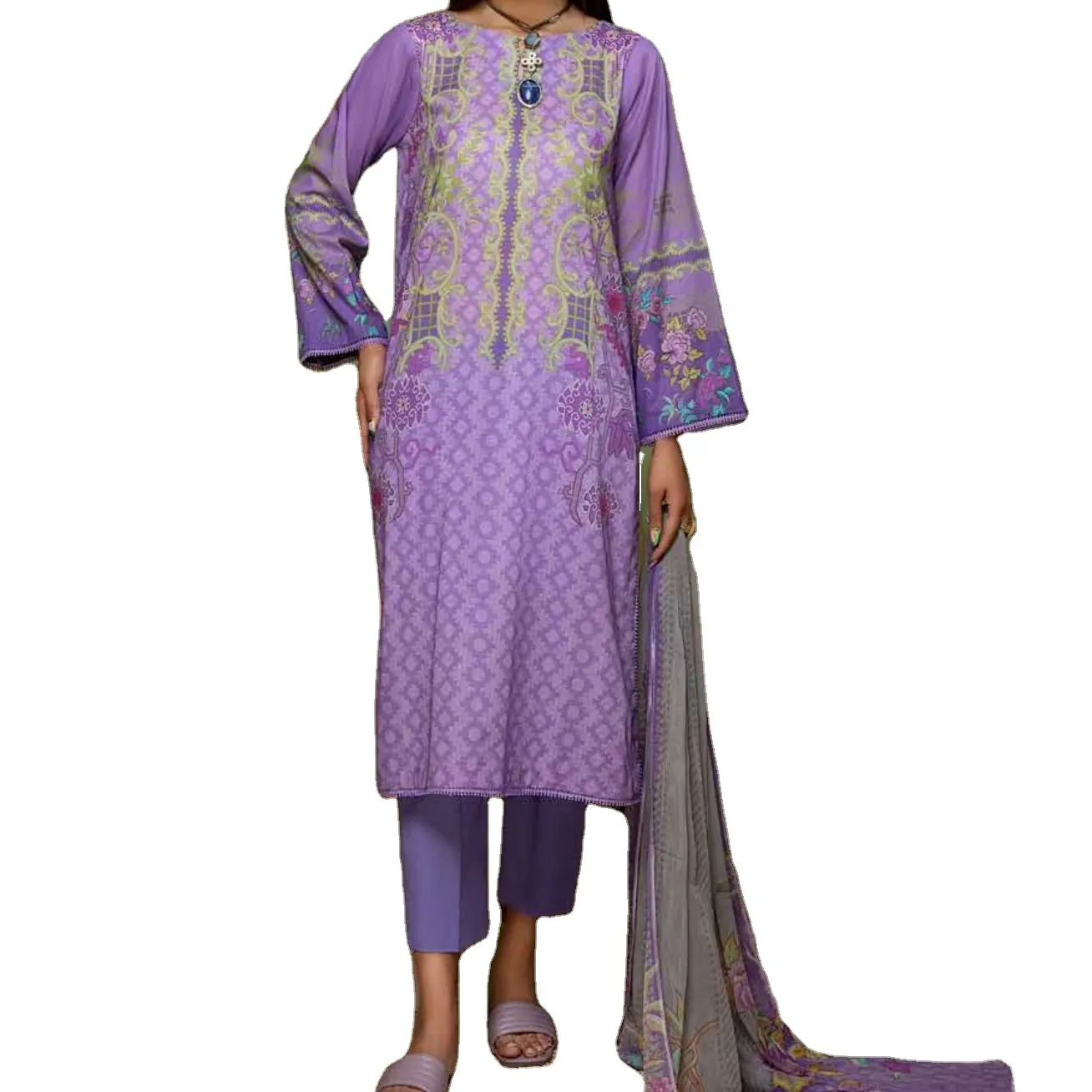 Stitch อินเดียเสื้อเชิ้ตยาวปากีสถานผู้หญิงชุดปัญจาบชุด Salwar Kameez สนามหญ้า Kurti พรรคสวมใส่ชุดแต่งงาน