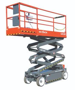 รถยกไฟฟ้าแบบกรรไกร รุ่น Original 2025 Jack SJ3220 ระยะยก 20 ฟุต รับน้ำหนักได้ 900 ปอนด์ แรงดันไฟฟ้า 24 โวลต์ ยางกันกระแทกแบบเรียบ เครื่องยนต์เบนซิน - Product Image 1