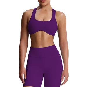 Transpirable Ecológico Secado rápido A prueba de viento Poliéster Spandex Soporte alto Espalda cruzada Deportes Strappy Back Bra Mujeres Sujetador deportivo - Product Image 4