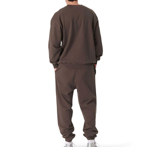 Meilleures ventes : Ensemble de survêtements d'hiver décontractés pour hommes, de haute qualité, personnalisables, pour le sport et le jogging, grandes tailles, 100 % coton, design haut de gamme - Product Image 2