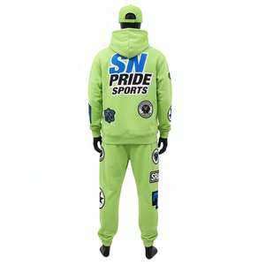 Chándal con Capucha para Hombre, Color Sólido, Cómodo, de Alta Calidad, para Correr, Entrenar, Ropa Casual, Transpirable, 100% Algodón, Antibacteriano - Product Image 2