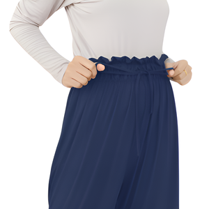 Keyra-Pantalones informales de poliéster antiarrugas para mujer, con diseño elástico, cómodos, transpirables y holgados - Product Image 3