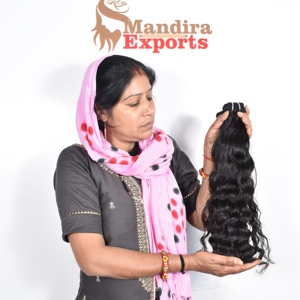 Meilleure Qualité Pas Cher En Gros Remy Pure Virgin Indian Extensions De Cheveux Ondulés Noir Profond Crépus Couleur Naturelle Bundles Du Vendeur - Product Image 6