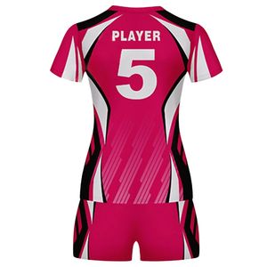 ชุดยูนิฟอร์มวอลเลย์บอลพิมพ์ลายแบบซับลิเมชั่นสำหรับผู้หญิง ไซส์ผู้ใหญ่ / ผลิตจากวัสดุโพลีเอสเตอร์ 100% - Product Image 3