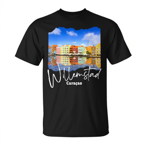 T-shirt promozionale Willemstad Curaao con design Willemstad Curacao - Product Image 2