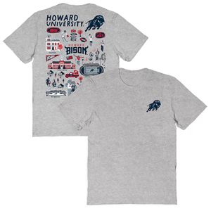 Howard University Classic HBCU Logo Camiseta de manga corta con cuello redondo para hombre Tejido transpirable Serigrafía Logo frontal Formal - Product Image 1