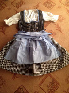 Dirndl traditionnels bavarois mi-longs, écologiques et naturels, au design lumineux, pour femmes - Product Image 2