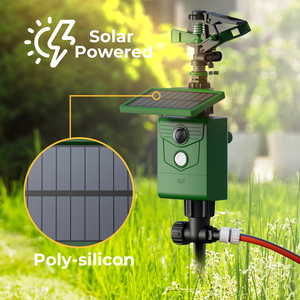 طارد حيوانات يعمل بالطاقة الشمسية 2026 مع مستشعر حركة ورشاش ماء وضوء وامض للاستخدام الخارجي - Product Image 4