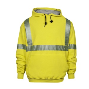 Wholesales Custom Logo Construction Winter Hi Vis Hoodie Worker Reflective Fluorescent Safety Reflector Hoodie - Product Image 1