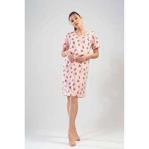 BAYAN P.SUPREM CIFT PATLI KISA KOL ETEGI OVAL HAMILE TUNIK - TOZPEMBE001 - โทซเปมเบ001 - Product Image 1