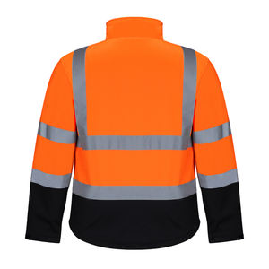Chaqueta de Seguridad Reflectante Impermeable de Talla Grande para Uso en Carreteras y Construcción en Invierno con Protección Antibacteriana y Múltiples Bolsillos - Product Image 3