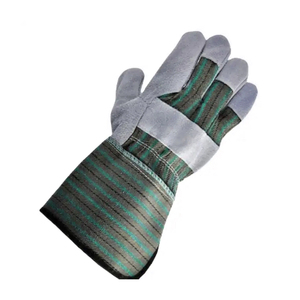 Stock listo Guantes de trabajo de cuero Resistente al calor Aislamiento Diseño personalizado Soldadura Guantes de cuero Trabajo DE SEGURIDAD Precio bajo MOQ - Product Image 6