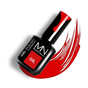 UV LED Gel Polish Color - Made in EU - CPNP - Gel Polish 05 - Ferrari Red 12ml - Mystic Nails - Product Image 1