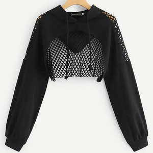 เสื้อฮู้ดผ้าฝ้ายแบบสั้นสำหรับผู้หญิงเสื้อครอปไซส์ใหญ่พิเศษออกแบบโลโก้ได้ตามต้องการ - Product Image 1