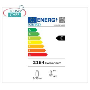 ตู้แช่เย็นเชิงพาณิชย์แบบ 2 ประตู ยี่ห้อ Forcold พร้อมกระจกแบบมีช่องระบายอากาศ ควบคุมอุณหภูมิได้ ระบบปลั๊กอินแบบโมโนบล็อก +0/+8C ขนาด 1300 ลิตร - Product Image 2