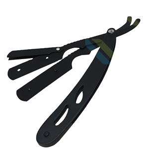 High Quality <b>Single</b> <b>Blade</b> Disposable Straight <b>Razor</b> for Face and Barber Use Wood Handle Metal <b>Razor</b> <b>Blade</b> - Product Image 1