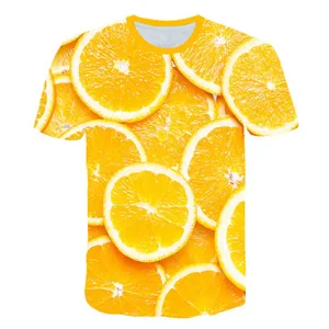 Novelty Fruits Food 3D T Shirt Men Cans of Beer Printed Crewneck Short Sleeve Sublimation Men T-Shirt