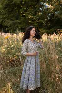 Robe Laveda Bohème en pur coton imprimé à la main, décontractée, occasionnelle, vacances, mode éthique - Product Image 6