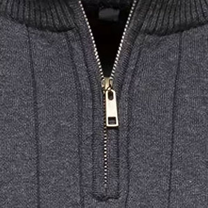 Vente en gros de sweatshirts à demi-fermeture éclair en coton mélangé à col montant avec logo personnalisé pour hommes - Product Image 3