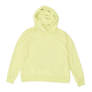 Sudadera con capucha amarilla holgada para mujer, jersey de lana de algodón transpirable, ropa de calle con capucha para mujer - Product Image 1