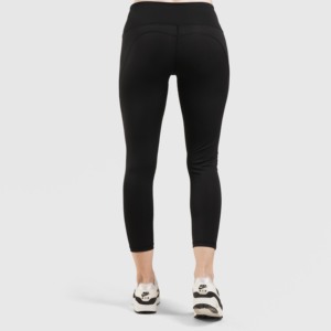 Leggings chauds noirs Oxy Sport & Casual, effet ventre plat, extensibles, en tricot de Spandex et Nylon, avec logo à motifs sur la taille, pour la gym - Product Image 2