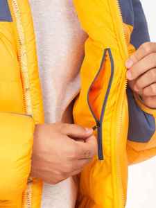 OEM Service Outdoor Men Puffer Jacket Transpirable Stand Collar Front Logo Casual Abrigo de invierno - Product Image 5