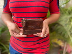 Cartera de cuero auténtico para hombre, billetera de piel auténtica, tarjetero, soporte para ATM, multiusos, con logotipo personalizado, gran oferta - Product Image 3