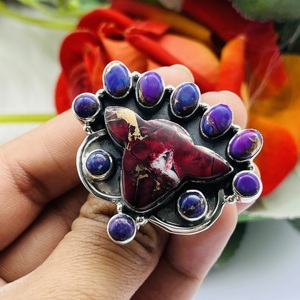 Hermoso anillo de turquesa de vaca, anillo de Plata de Ley 925, anillo hecho a mano, anillo de turquesa, anillo de plata, anillo de diseñador, anillo bohemio, regalo - Product Image 4
