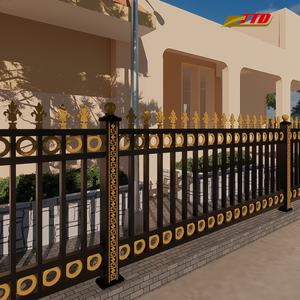 Diseños de Vallas de Hierro Ornamental para Casas de Lujo, Cercas de Hierro Hechas a Mano Duraderas, Modelado 3D, Detalles Elegantes, Acabado con Recubrimiento en Polvo - Product Image 4