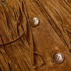 New Arrival <b>Canvas</b> Leather Western Fringe <b>Jacket</b> for <b>Men</b> Front Logo Vintage Winter High Quality - Product Image 5