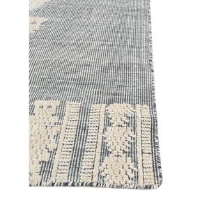 Alfombras de Lana Anudadas a Mano con Diseño Geométrico Azul Zuri, 9x12, Rectangulares, para Pasillo, Sala de Estar, Decoración del Hogar y del Automóvil - Product Image 4