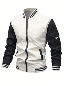 Chaquetas universitarias de lana personalizables para hombre con bordado completo Precio al por mayor Logotipo de color personalizado para el invierno - Product Image 4