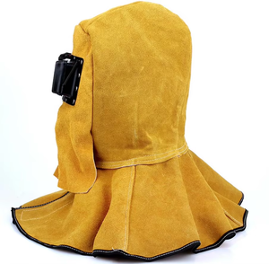 A prueba de explosiones retardante de llama cabeza equipo de protección soldador casco protector facial cuero de vaca Máscara de Soldadura capuchas - Product Image 4