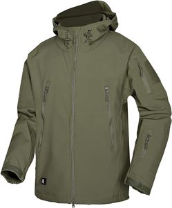 Men's Fashionable <b>Waterproof</b> Breathable Softshell <b>Winter</b> Windbreaker <b>Jacket</b> Hooded Reversible Design Embroidery Stand Collar - Product Image 1