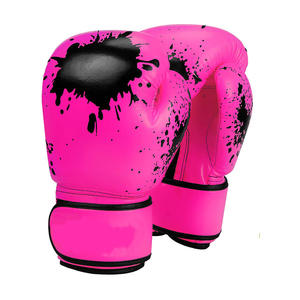 Gants de boxe en cuir Velcro de qualité supérieure Gants de boxe de combat professionnels Gants en cuir de vachette véritable personnalisés - Product Image 1