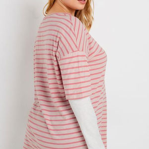 Camisetas de Mujer de Doble Capa Tejidas 100% Algodón de la Mejor Calidad para Verano, Ropa Informal Ecológica y Transpirable - Product Image 6