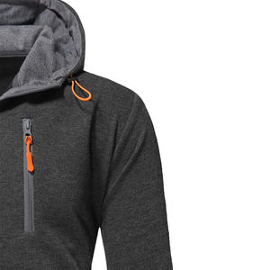 Vente en gros de sweats à capuche avec logo personnalisé pour hommes 100% coton français éponge fermeture éclair cordon de haute qualité brodé OEM vêtements - Product Image 2