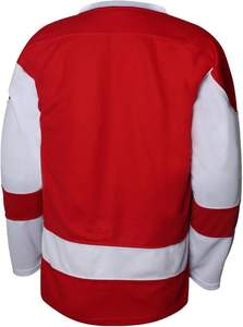 Camiseta de práctica de hockey de manga larga de poliéster 100% para hombre, camiseta de béisbol/softbol de patrón sólido transpirable para entrenamiento de hockey sobre hielo - Product Image 2