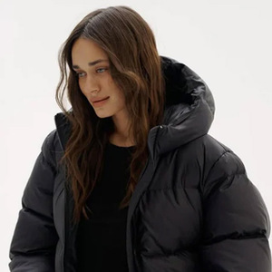 Venta al por mayor cálido grueso personalizado mujer abajo burbuja abrigo chaqueta de invierno negro Abrigos Mujer chaqueta acolchada - Product Image 5