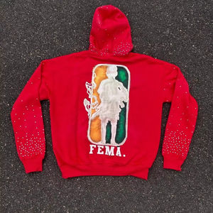 OEM Customizable 100% High Quality <b>Men's</b> Classic Pullover <b>Hoodie</b> 280-300 Gsm Fleece (Cotton-Polyester Blend) Digital <b>Lined</b> - Product Image 3