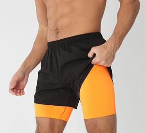 Shorts de course athlétiques pour hommes personnalisés, respirants, légers, pour la gym et l'entraînement, avec taille élastique - Product Image 1
