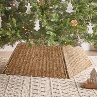 Ornements de Noël bel anneau d'arbre de paille jonc de mer prix le moins cher collier d'arbres d'herbe de mer naturelle