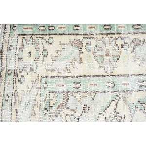 Tapis turc vintage classique vert beige 14x33 pieds tapis surdimensionné laine PP matériel Patchwork Design Latex pour salon - Product Image 5