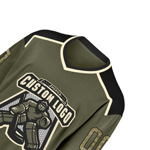 Muestra 1 Uds camisetas de hockey en línea bordado sublimación personalizada Jersey de hockey sobre hielo - Product Image 5