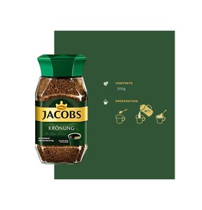 Café instantané authentique Jacobs Krönung 200g en vrac pour les marchés d'exportation et les revendeurs internationaux - Product Image 1