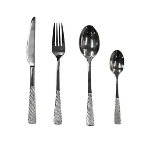 Utensilios de cocina Cubiertos Juego de cubiertos Vajilla Plata Acero inoxidable Regalo creativo Plata Personalizar Cubiertos de metal plateado - Product Image 2