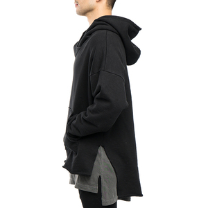 Sweats à capuche 100% coton bruts personnalisés pour hommes, sweat à capuche, pull oversize décontracté à épaules tombantes, sweats à capuche lourds pour hommes - Product Image 6